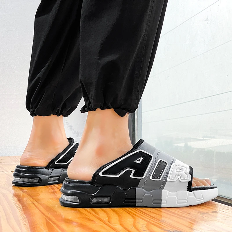 Men's Slippers Air Cushion Design Summer Soft Anti Slip Sports Flip Flops