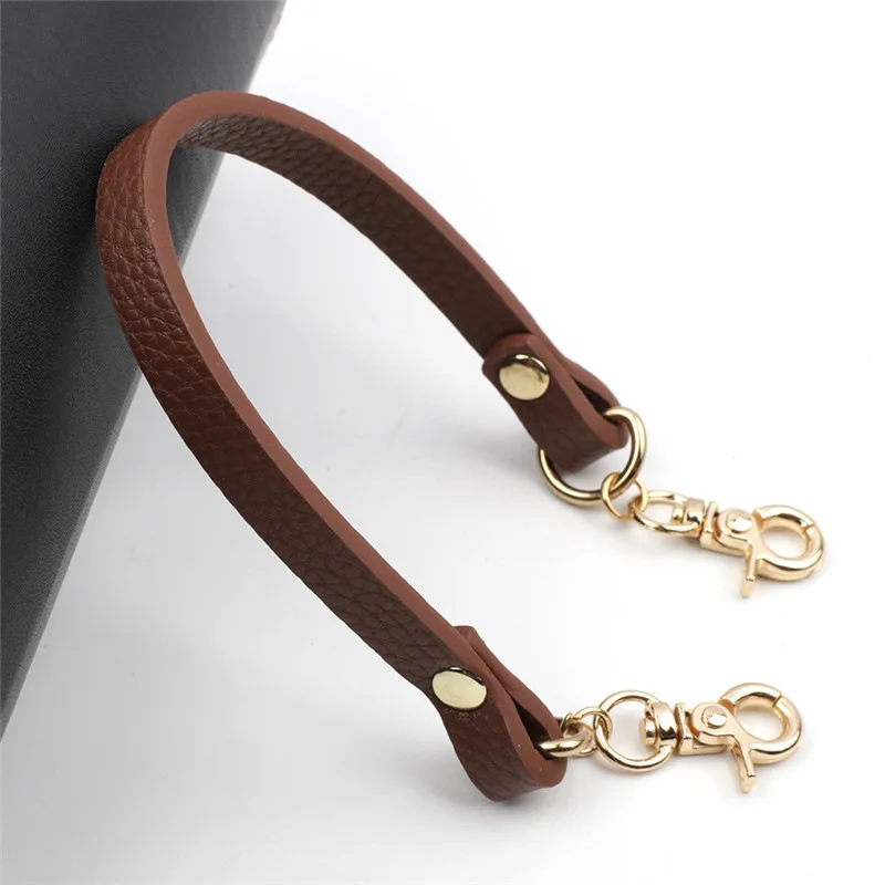 35cm Leather Bag Strap High Quality Handbags Handles For Handbag Short  Purse Strap Golden Buckle Replacement Bag Belt Band Parts - AliExpress