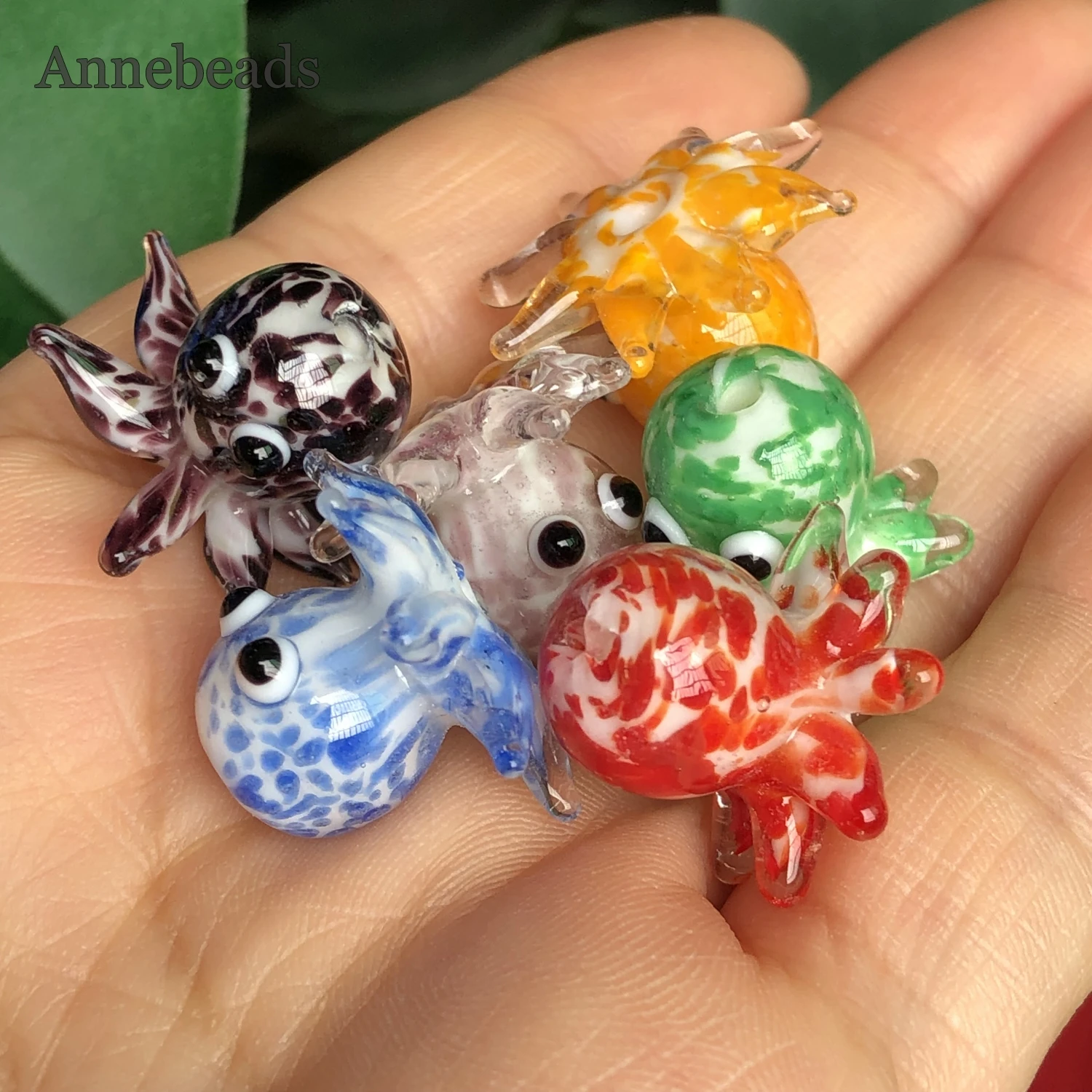 15x20mm Handmade Ocean Octopus Shape Lampwork Glass