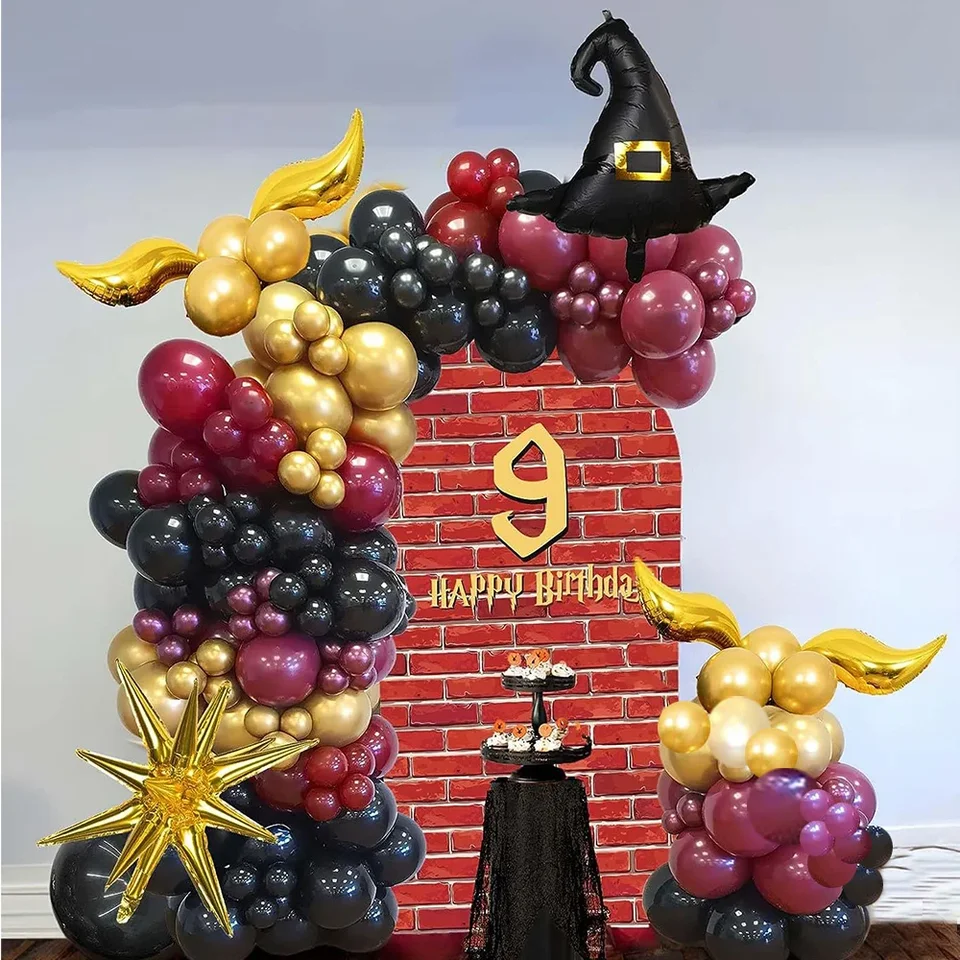 Set Decorazioni Compleanno A Tema Vino Rosso | Banner, Torta Topper, 12 Cupcake Toppers, 18 Palloncini E Nastro | Festa A Tema - 6