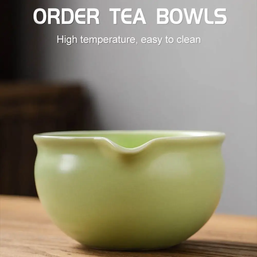 Ceramic Matcha Tea Set Large Capacity Smooth Tea Wash Bowls High Temperature Resistant Durable Green Maker Cup