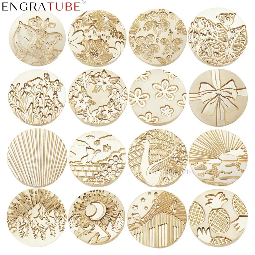 25Mm Retro Sealing Wax Stamp Calla Lily Alocasia Seal Stamp Head Per Scrapbooking Buste Inviti Di Nozze Confezione Regalo