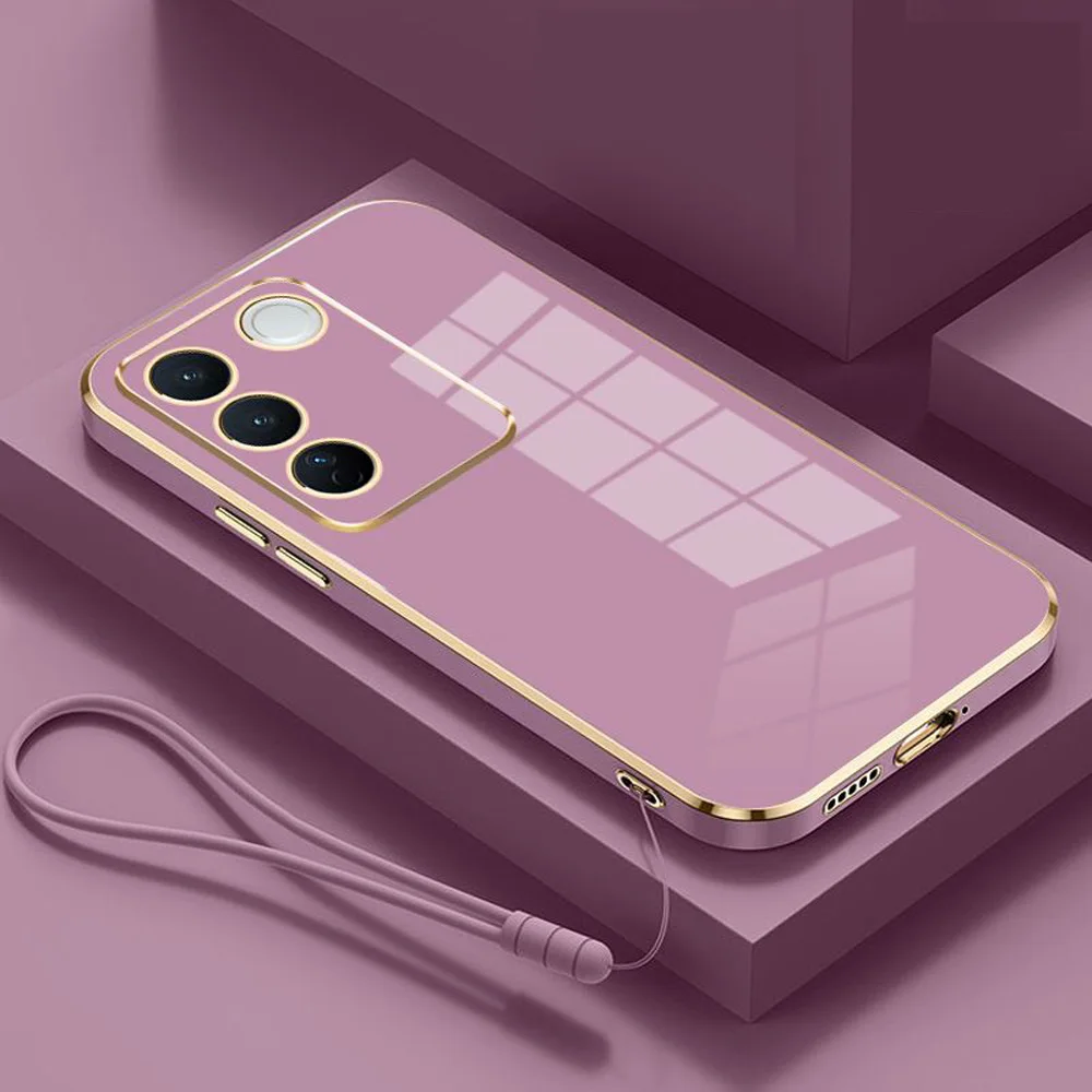 Bling Soft Shockproof Square Plating Phone Case