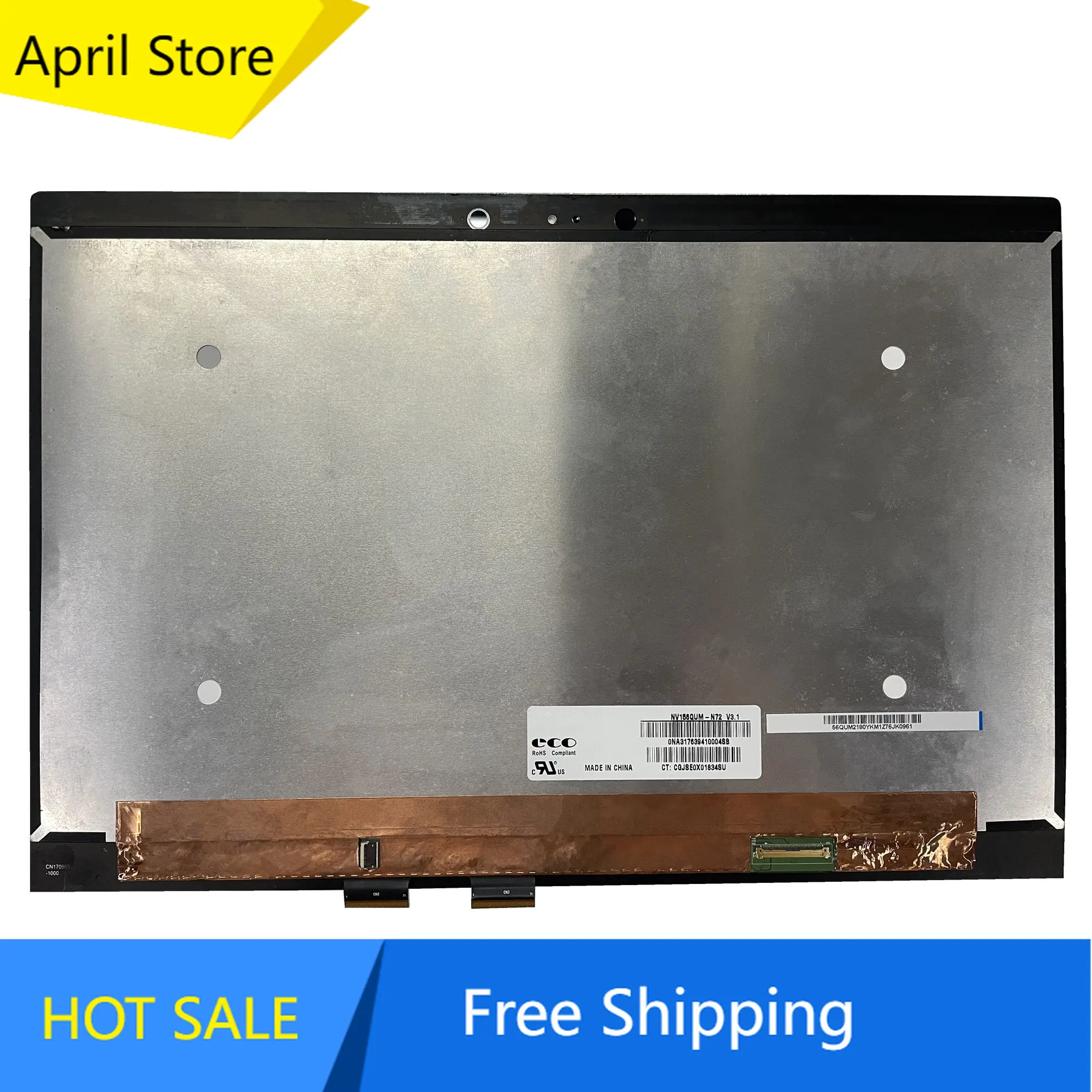 

NV156QUM-N72 V3.1 V3.0 15,6 ''4K сборка сенсорного ЖК-экрана ноутбука HP Spectre X360 15CH 15-ch series 3840*2160 без рамки