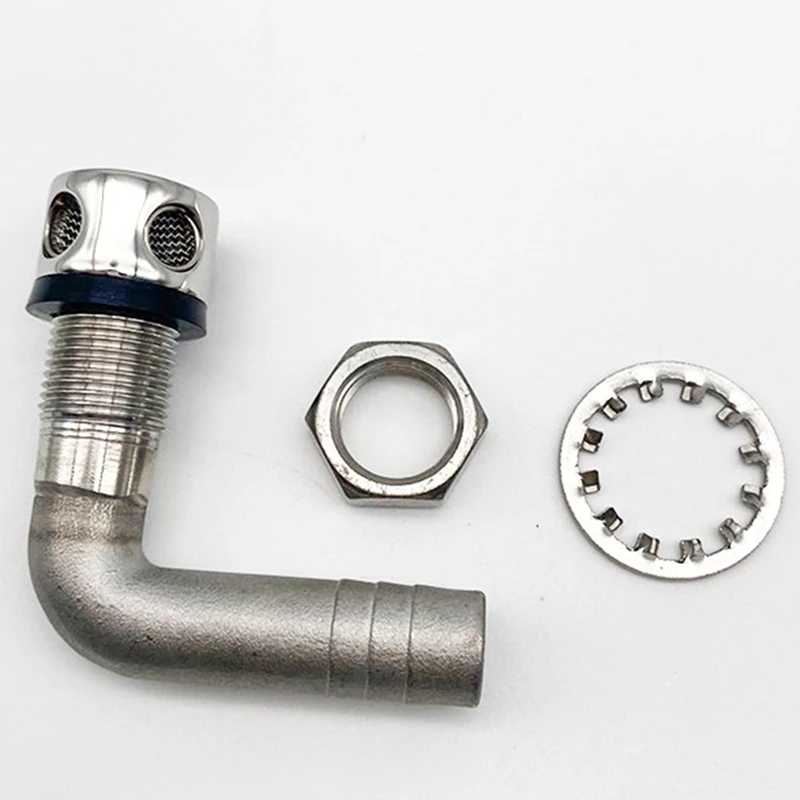 Stainless Steel 90° Bend Fuel Breather Vent 3/5Inch - Boat/ Truck/ Car Gas Tank
