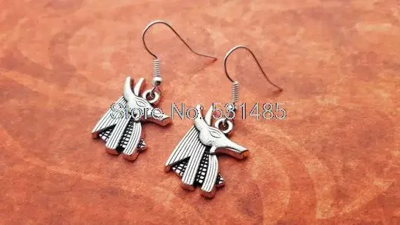 10 Paia Di Orecchini Jackal Anubis Egitto Gioielli Charm Mitologia Gioielli