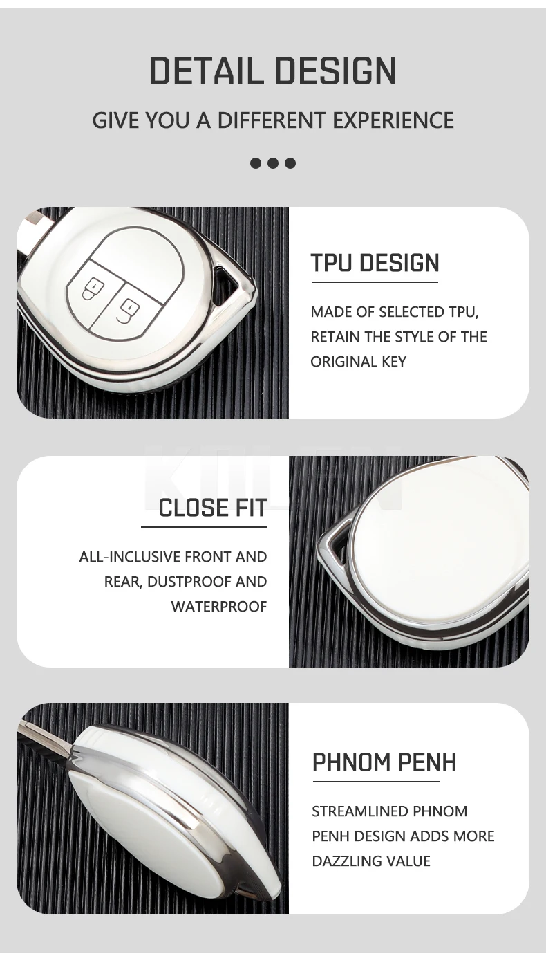 Nuovo TPU Car Key Case Cover Shell Fob per Suzuki Swift Grand Liana SX4 Window Vitara Amagatarai Keyless Protector Bag accessori - S03f92f67174f49f3a131da8fc7d3b4f9n