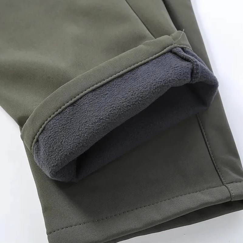SharkSkin Soft Shell Tactical Pants Men US Military Camp Fish Waterproof Trousers Army Fleece Warm Outdoor Cycling Sweatpant