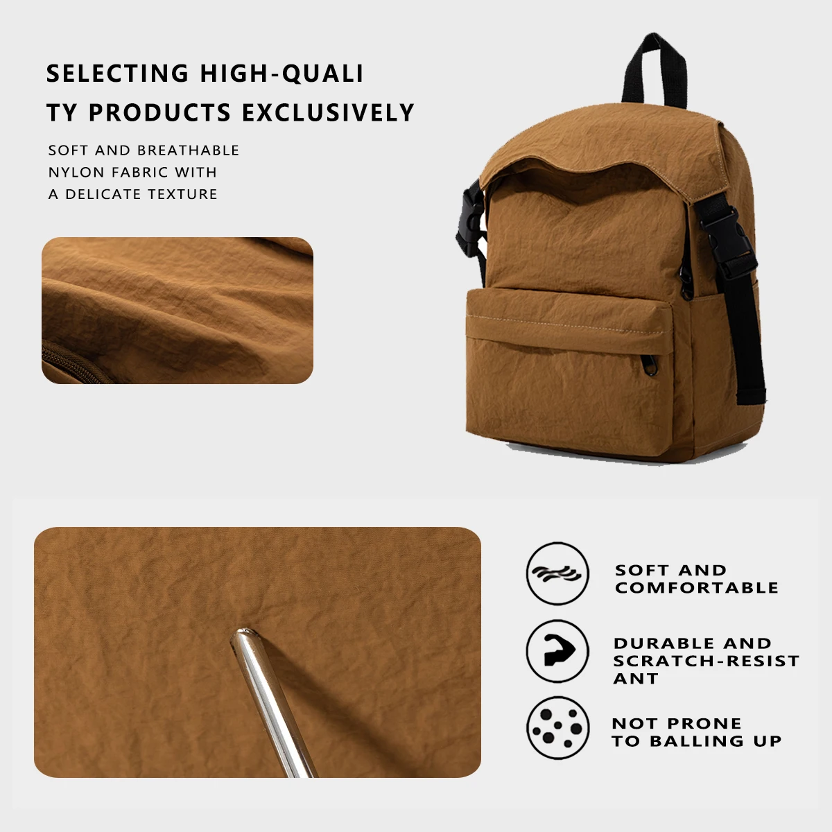 New Small Backpack Women's Mini School Bag Outdoor Hiking Small Backpack Lightweight Mountaineering Bag Short-Distance Sports Fashion Simple Student Cycling Ultra-Thin