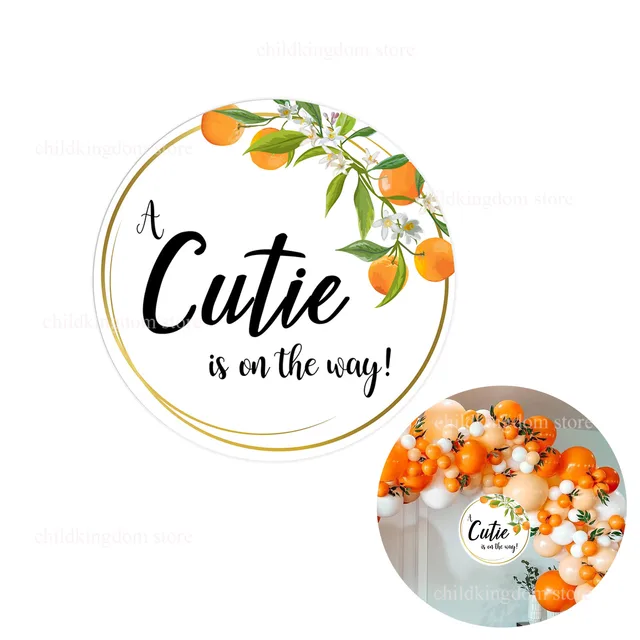 a-little-cutie-is-on-the-way-kt-board-cutouts-baby-shower-welcome-sign-orange-a-little-cutie-baby-shower-party-direction-signs-aliexpress