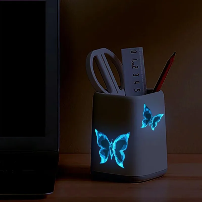 1set Blue Luminous Small Butterfly Switch Stickers Bedroom Living Room Switch Stickers Decoration