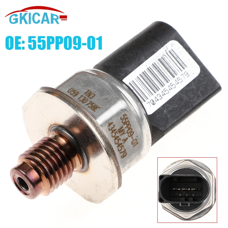 

55PP09-01 55PP0901 Fuel Rail Pressure Sensor 059130758E 55PP07-02 For Audi Q7 A4 S4 A5 S5 A6 S6 A8 S8 4.2