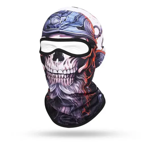 Quick-dry Motorcycle Balaclava Beard Old Men Full Face Cap Biker Skull Masks Motorbike Helmet Hat Cycling Neck Face Protection - Image 22