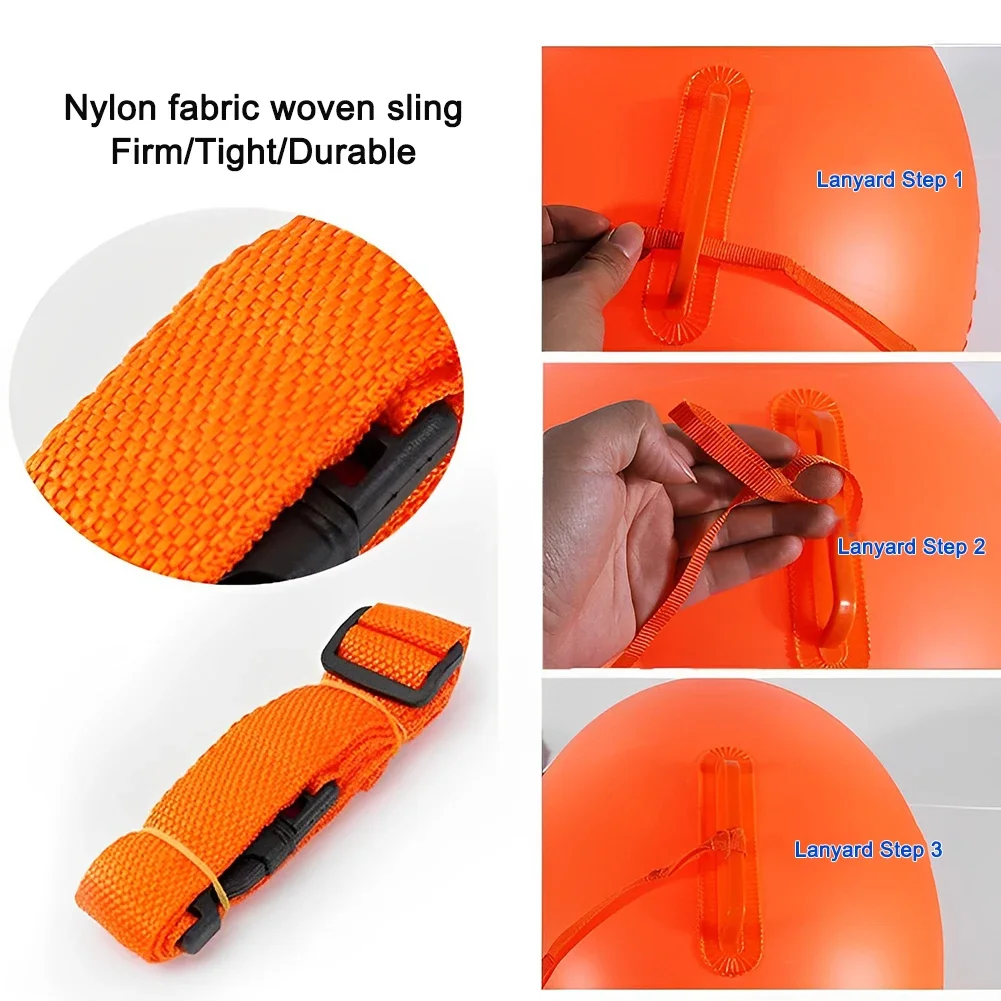 PVC Flotation Drift Bag Inflatable Ladybug Swim Air Bag Floating Multifunctional with Waist Belt Adjustable for Sports Outdoor
