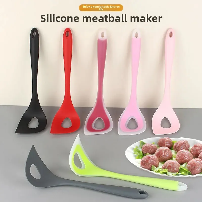 New Kitchen Tools Silicone Meatball Maker Manual Squeeze Meatball Fish Ball Spoon Manual Pill Press Spoon Is Simple and Practica