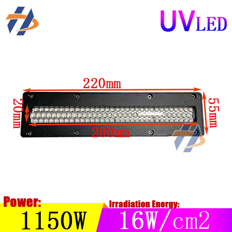 UVLED Curing 20020 Model for Quick Drying UVLED Watercooled Lamp with Screen Printing Ink for Konica 1024/Ricoh G5 G6 Printing H ricoh gh2220 konica 512 1024 nozzle uv varnish curing led lamp uv printer curing lamp led lamp ink curing led lights 6040