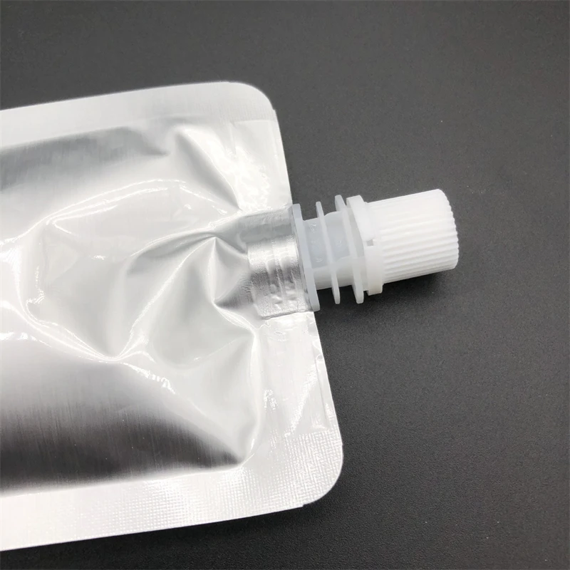StoBag 50pcs 알루미늄 호일 액체 포장 마시는 노즐 가방 우유 주스 음료 봉인 된 저장 재사용 가능한 파우치 도매