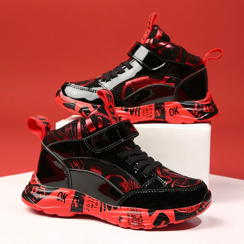 Autumn Spring Kid's Hightop Sneakers Boy Girl Childrens Walking Casual Boots Teenager's Basketball Tennis Sports Running Shoes