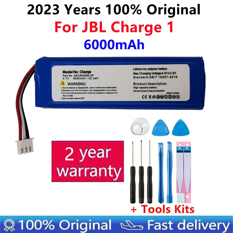 

100% Original New High Quality AEC982999-2P Replacement Battery For JBL Charge1 Charge 1 Wireless Bluetooth Speaker batteries