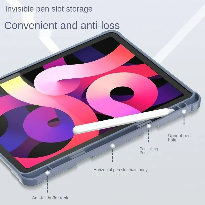 Case for iPad Pro 11 12.9 iPad Air 4 10.9 With pen holder Support Wireless Charging ipad case tablet case