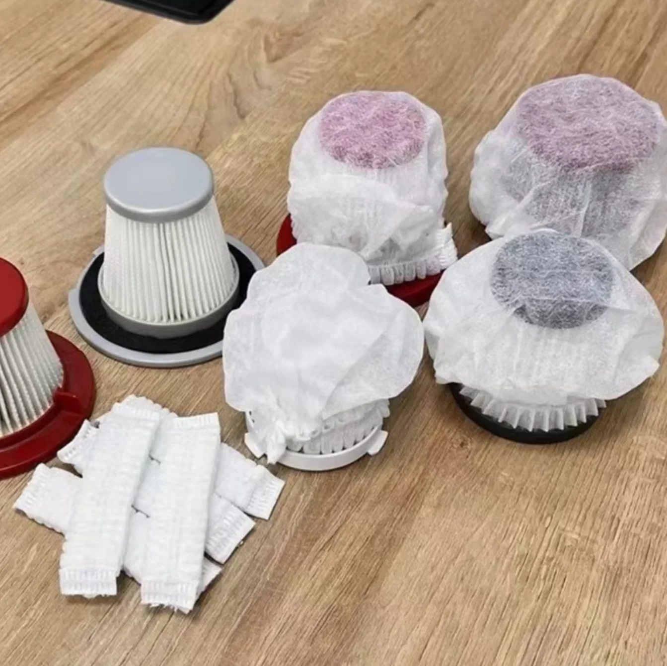 100Pcs Disposable Vacuum Cleaner Filter Element Universal Non-woven Filter Screen Sleeve Vacuum Cleaner Element