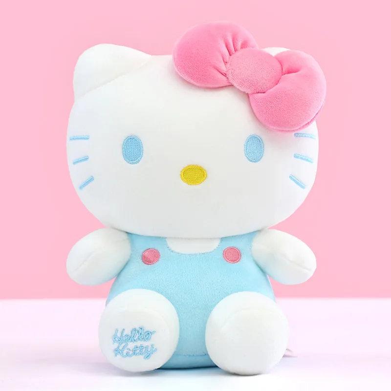 20cm Genuine Hello Kitty Plush Dolls Sanrio Characters Anime Stuffed Doll Room Decoration Pillow Desktop Ornaments For Girls