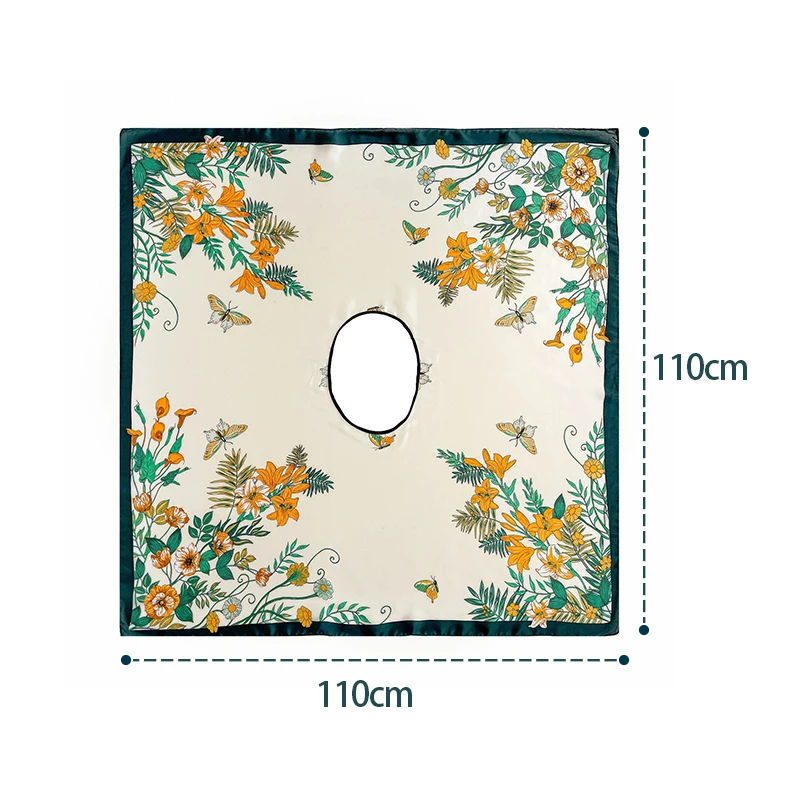 110*110cm Fashion Scarves WomenPullover scarf Shawl Print Silk Satin Hijab Female Bandana Luxury Brand Square Ladies bandanna fo