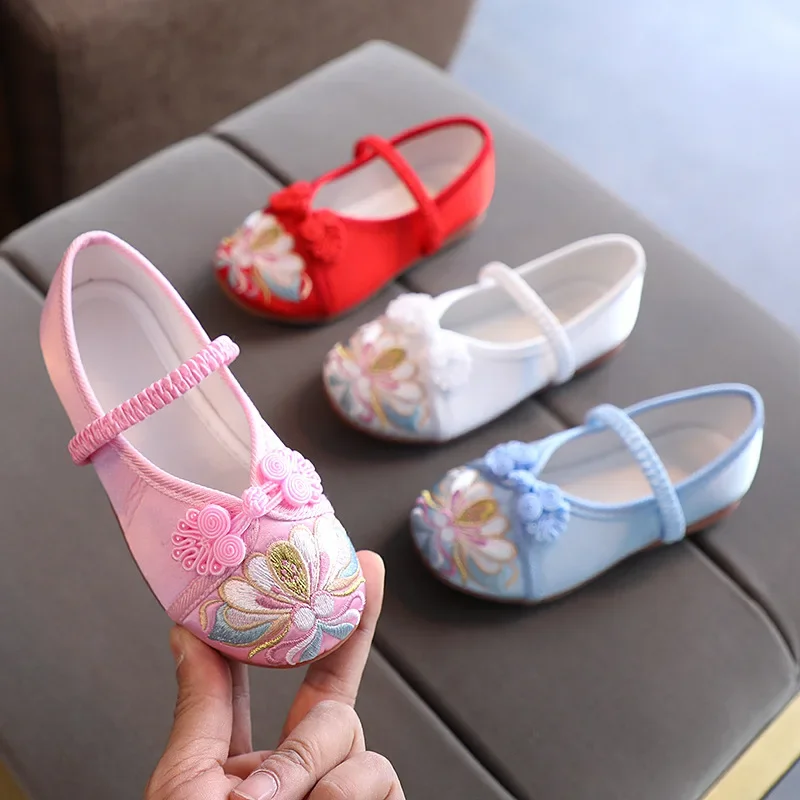Han Chinese Clothing Ancient Style National Embroidery Kids
