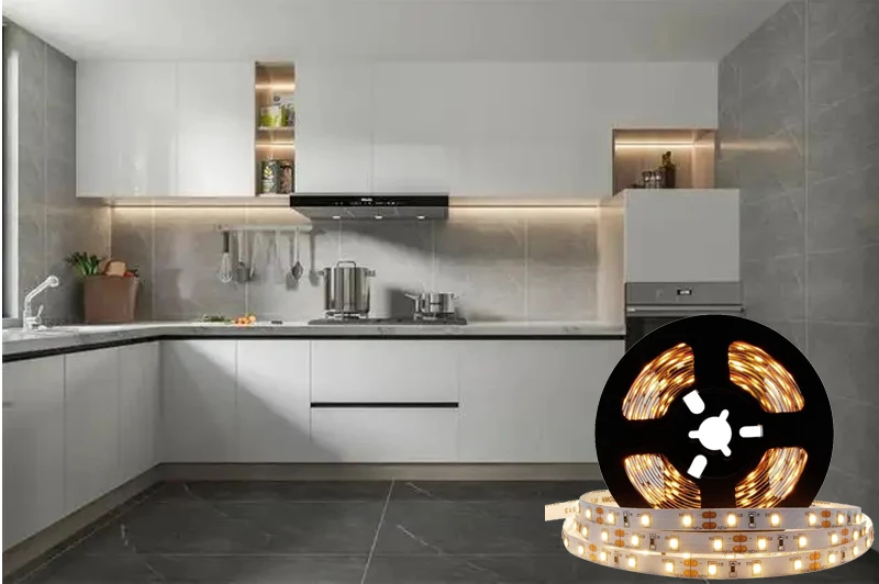 3 Jahre Garantie High CRI 90 2835 12 V 24 V 2835 weiße LED-Lichtleisten CCT für Zuhause, 8 mm Breite, 120 LED/m, 5 m, nicht wasserdicht – Detail 2
