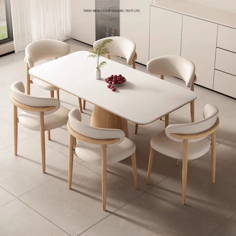 

Nordic Italian Rectangle Table Modern Simplicity Dining Table Set Design Living Room Moveis Para Cozinha Balcony Furniture