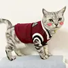 Pet Dog Knitted Sweater Clothes for Small Medium Dogs,Winter Warm Padded V-neck Dog School Uniform,Chihuahua French Bulldog Coat 4