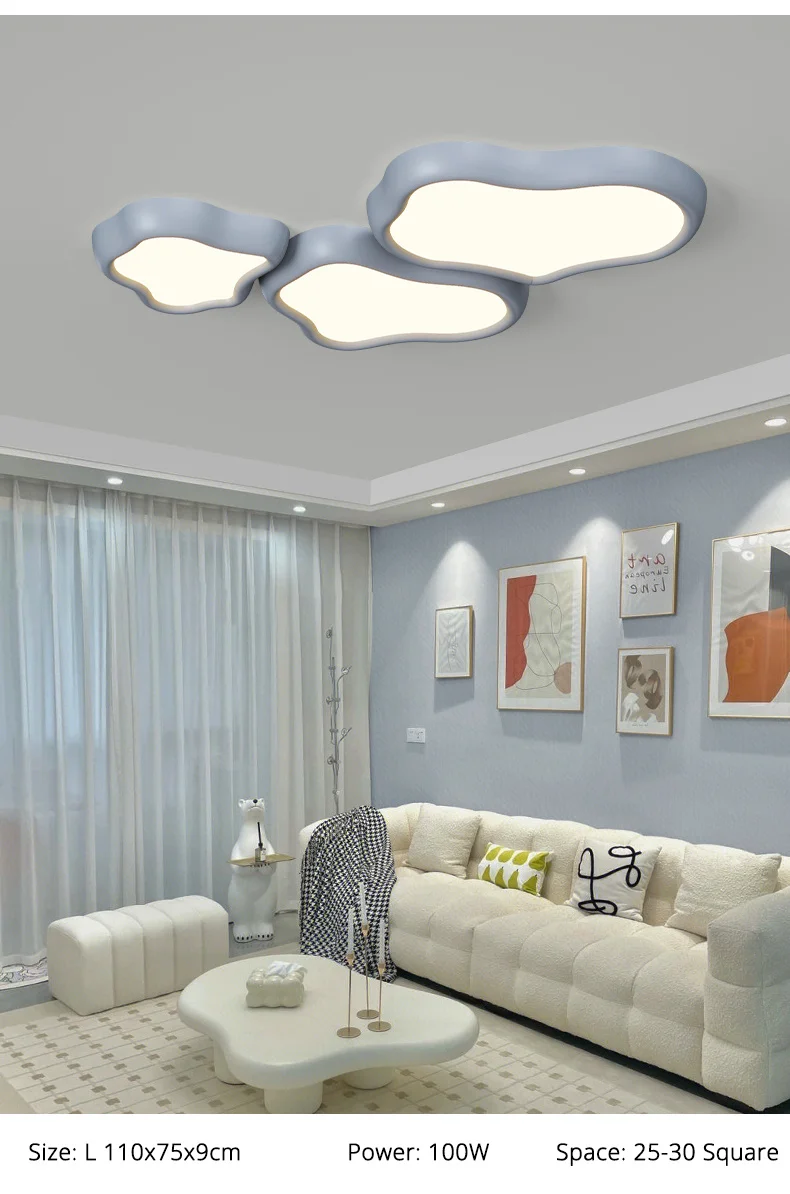 Description Picture 6 of itemNew Cream Wind Style LED Ceiling Light Whole House Warm Lighting For Bedroom Children's Room Living Study Room Aisle Loft Lustre