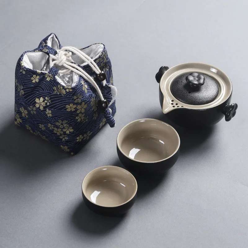 Chinese Style Cotton Linen Storage Bag Travel Tea Set Tea Cup Teapot Portable Bag Sorting Ceremony Accessories ZD45