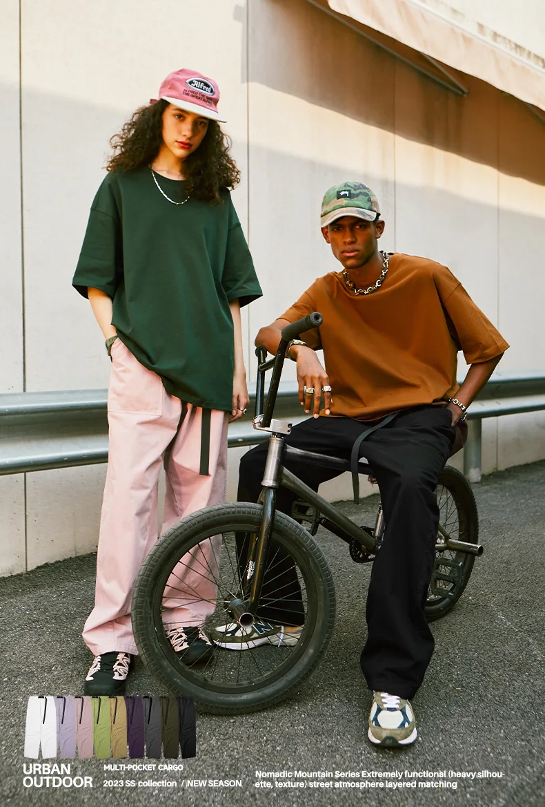 New Spring Summer Cargo Pants for Men Women Wide Pants Men's Straight Loose Pants Workwear Casual Long Pants Woman CargoPants