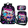 3pcs Friday Night Funkin Backpack with Crossbody Bag Cartoon Pen Case Kawaii Girls Boys Children Rucksack Kids Teenagers Bag 5