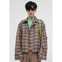 

Poetry | 2022 Spring New Products Korean Version Of Loose Personality Plaid Design Ins Tide Brand Jacket Jacket Male