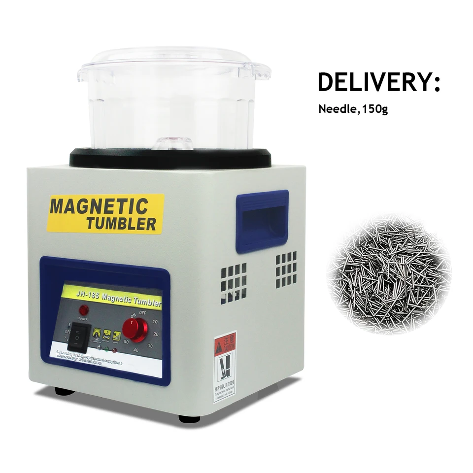 JH-185 Magnetic Tumbler Jewelry Polisher 180mm 2000 RPM Finisher