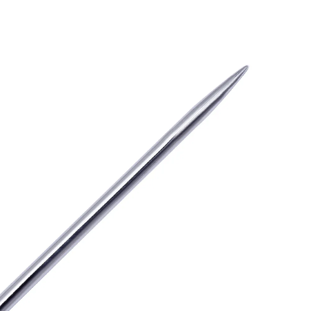 19개 스테인리스 스틸 대형 뾰족 바늘 세트 (뜨개질, 코바늘, 바느질, 십자수, 니들포인트 공예용) + 보관함