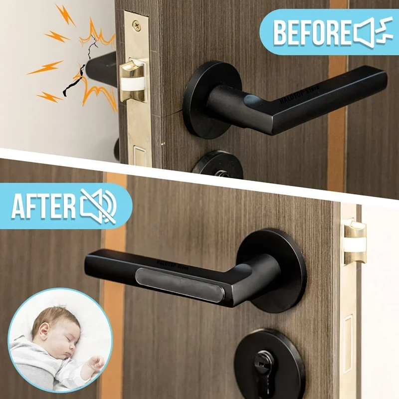 Silicone Anti-collision Strip Non-marking Punch-free Anti-drop Door Sticker Handle Mute Protection Sticker