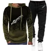 Korda Inspired Tribute Men's New Casual Comfortable Pullover Hoodies +Pant Comfortable Gradient Color Two Pieces Suit 1