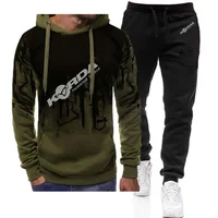 Korda Inspired Tribute Men's New Casual Comfortable Pullover Hoodies +Pant Comfortable Gradient Color Two Pieces Suit 1
