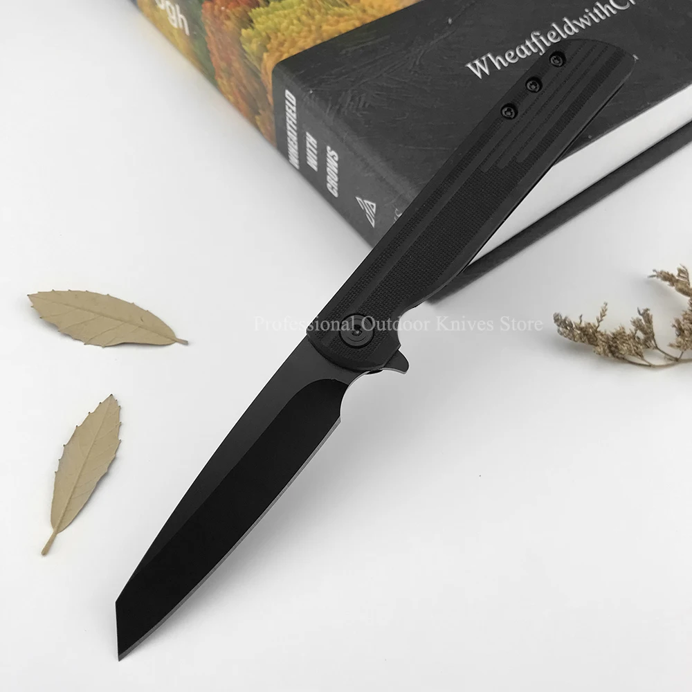 

8Cr13Mov 3802 Tanto Blackout Flipper Pocket Knife Emergency Self-defense Edc G10 Handle Folding Knife Hunting Knife Rescue Tools