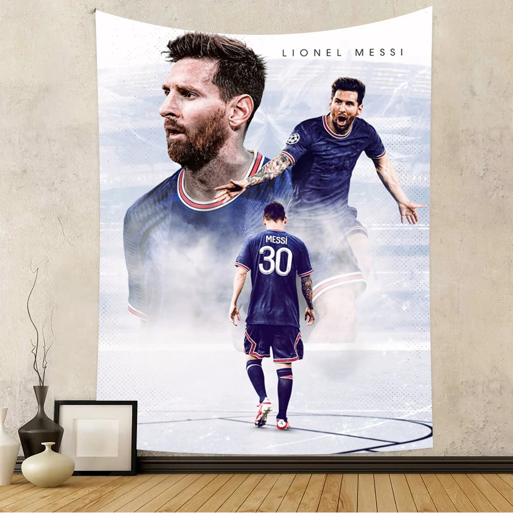 Fußballstar M-Messi Alles Gute zum Geburtstag Hintergrund Hintergrund Vinyl Frauen Geburtstag Party Kuchen Tischdekorationen Fotoshooting Banner – Detail 13