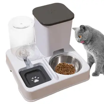2 in 1 Automatic Pet Feeder Cat Feeder and Water Dispenser Portable Automatic Feeders Non-Slip Pet Bowl Pet Supplies for Cat Dog 1