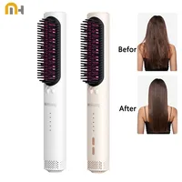 Hair Straightener Brush Multifunctional Straightener Comb for Women Negative Ion Anti-Scalding Dual Voltage Straightening Brush 1