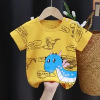 2025 coton enfants haut pour l'été 0-4Y bébé vêtements dessin animé ours graphique t-shirts garçons portent des t-shirts enfants filles vêtements coréen 3