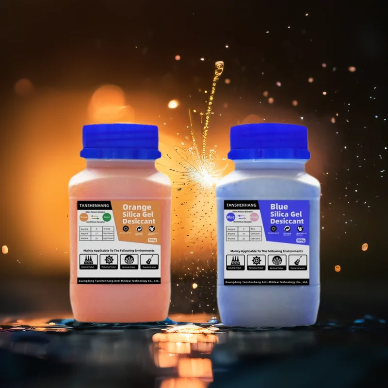 Silica Gel Desiccant 500g Blue/orange Waterproof Reusable Silica Gel Beads Bottles Moisture Absorber for Electronic Products