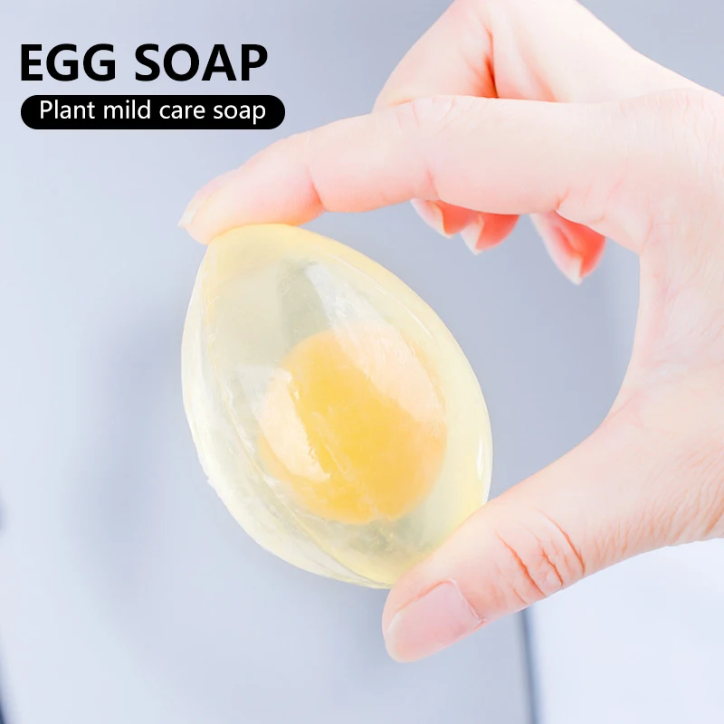 Natural Organic Collagen Egg Soap for Removing Pore Acne, Hand