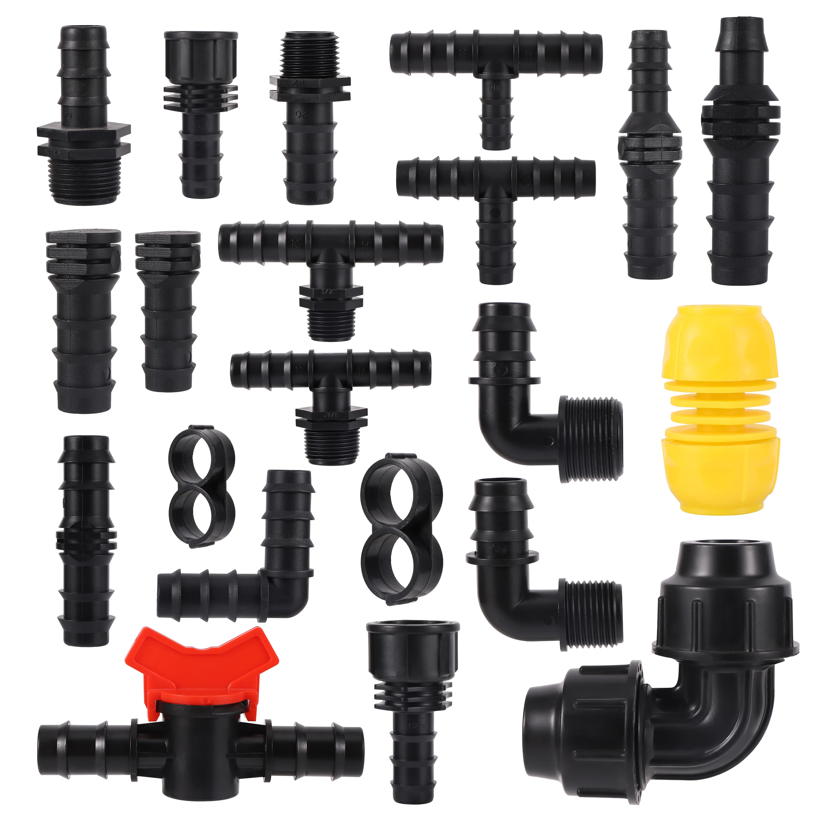 

Dn20 Hose Fitting Accessories Barb Connector Reducing Three-way Straight-through Elbow Garden Lawn Irrigation Connector