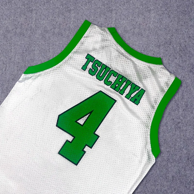 Anime DAIEI GAKUEN #4 TSUCHIYA Basketball Jersey Mens Breathable Quick Drying Basketball Shirt
